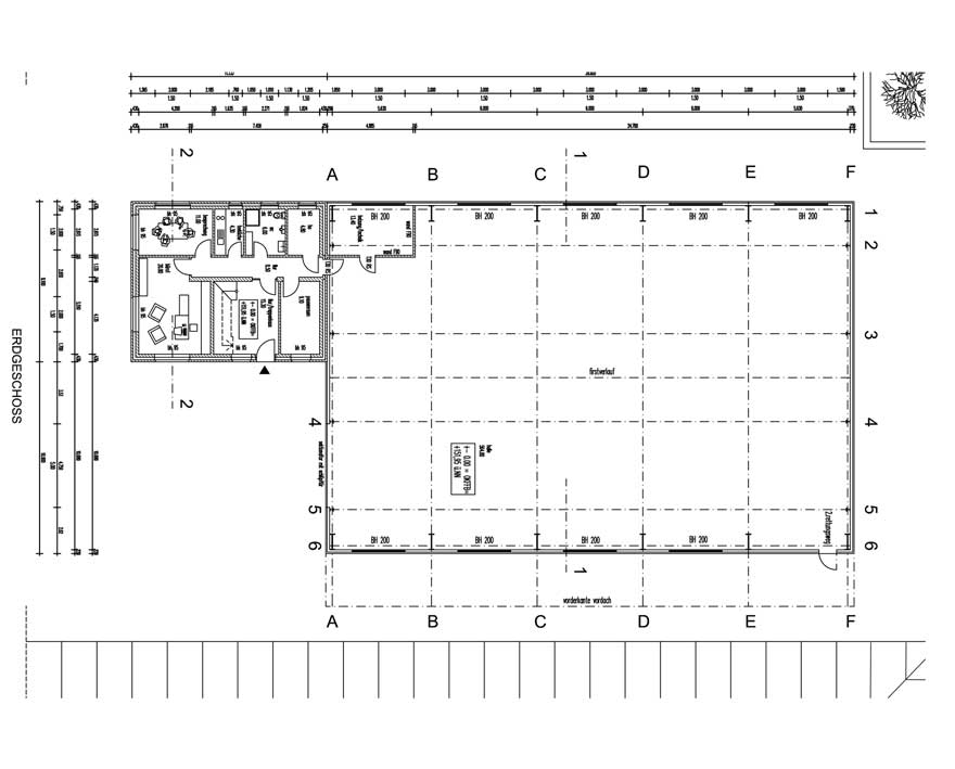 Neubau einer Lagerhalle mit Bürotrakt und Betriebswohnung in Blomberg
